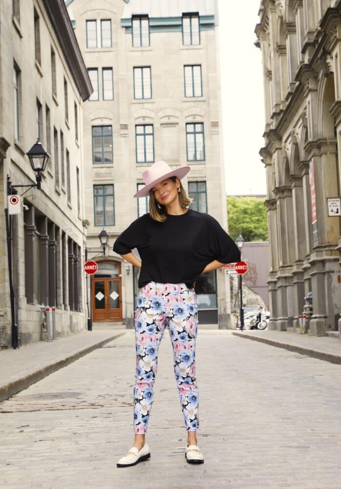 SPRING PETAL-SLIT SLIM PANT