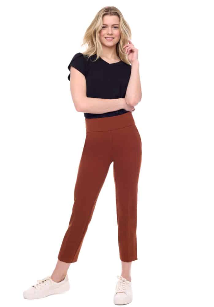 PONTE SLIM CROP PANT