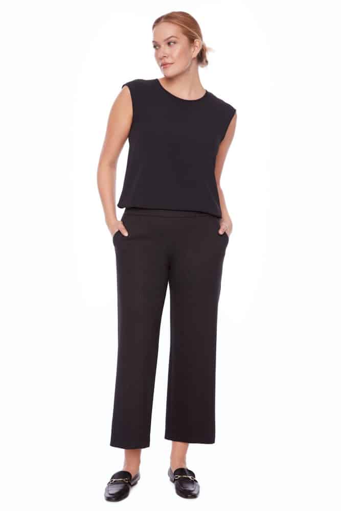 HOVE BLACK PONTE GAUCHO PANT