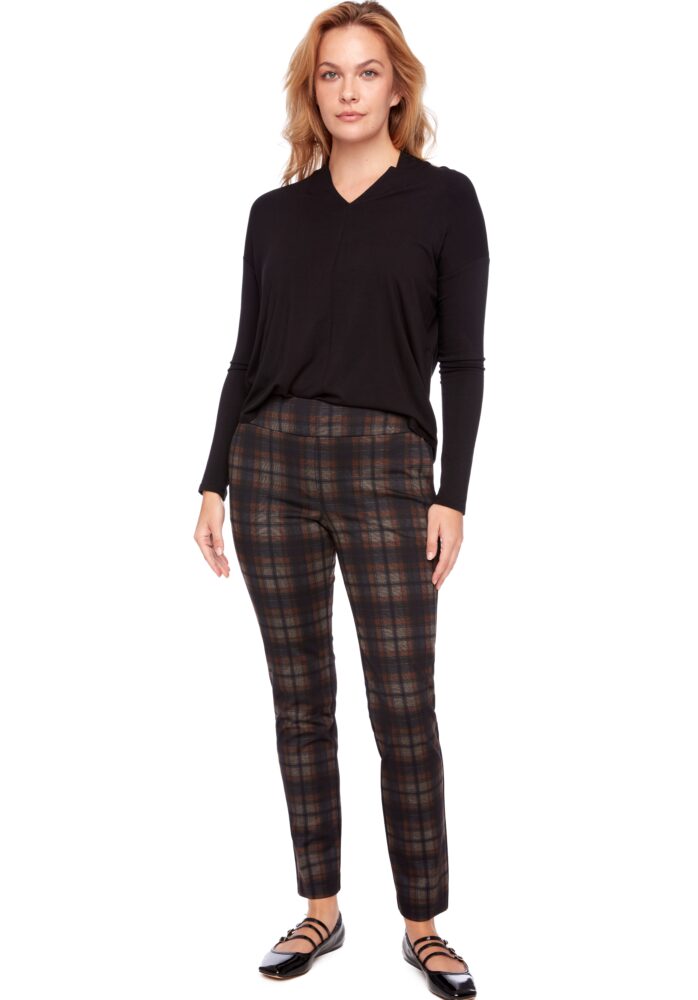 BALLINA PLAID PONTE FULL-LENGTH PANT