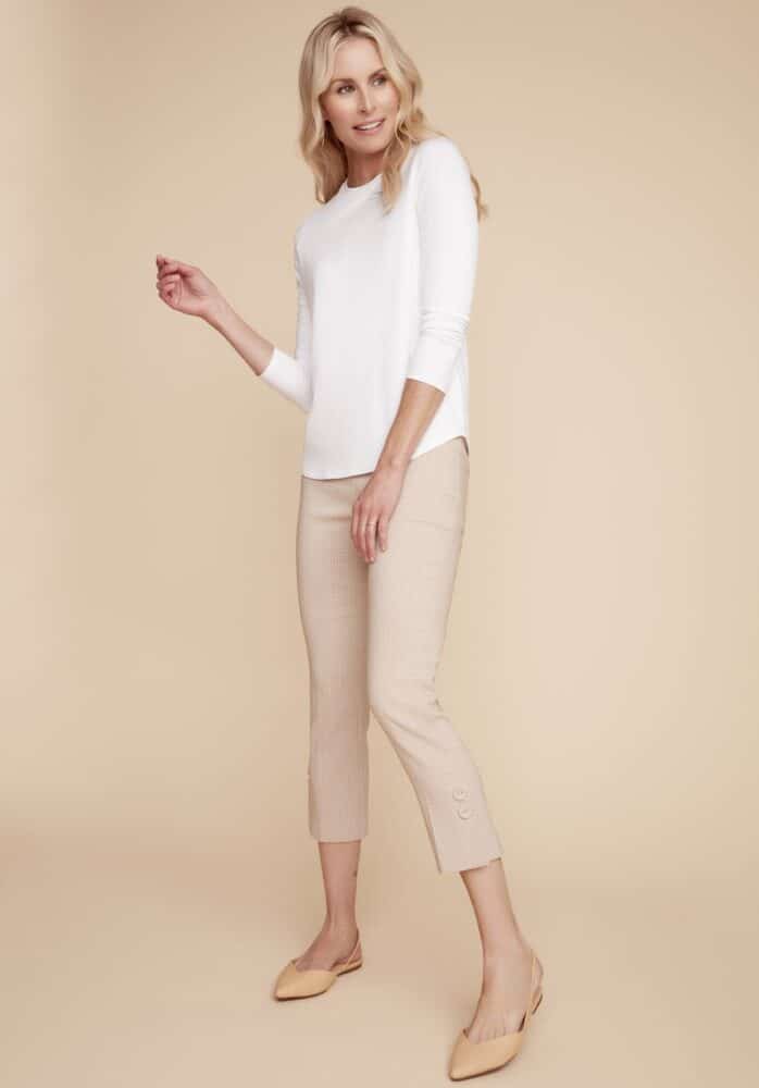 PANAMA TEXTURED TECHNO CROPPED PANT