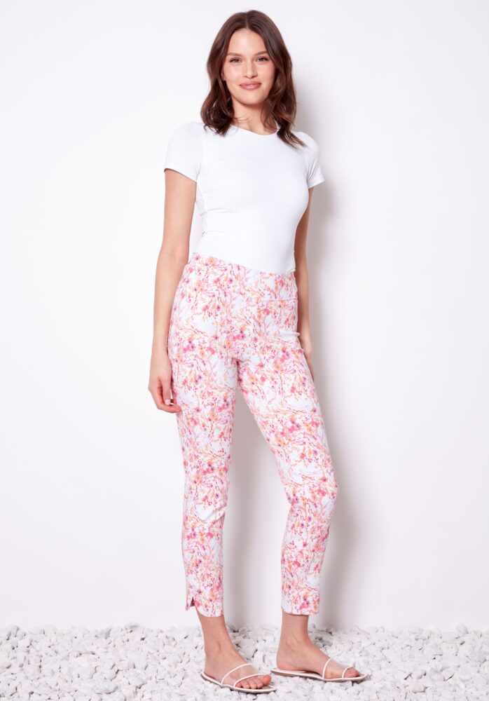 GINGER PETAL-SLIT TECHNO ANKLE PANT