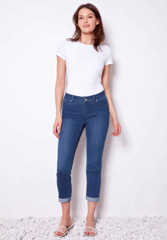 25in Crop Tummy Control Denim