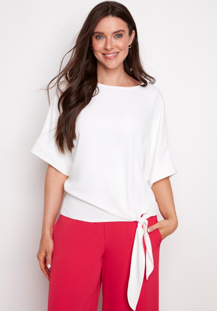 VEGAN SILK TIE KNOT T-SHIRT
