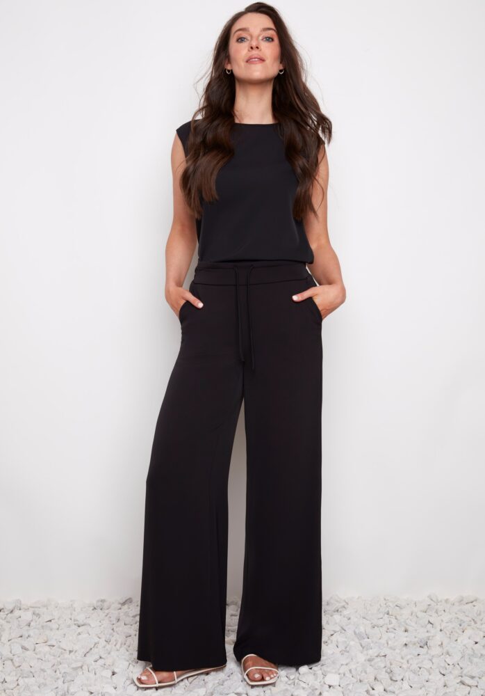 VEGAN SILK WIDE-LEG FULL-LENGTH PANT