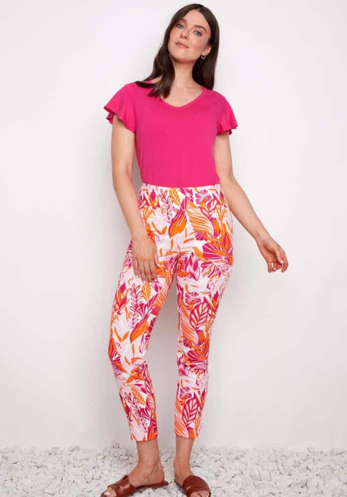 SUNSET TECHNO PETAL-SLIT ANKLE PANT