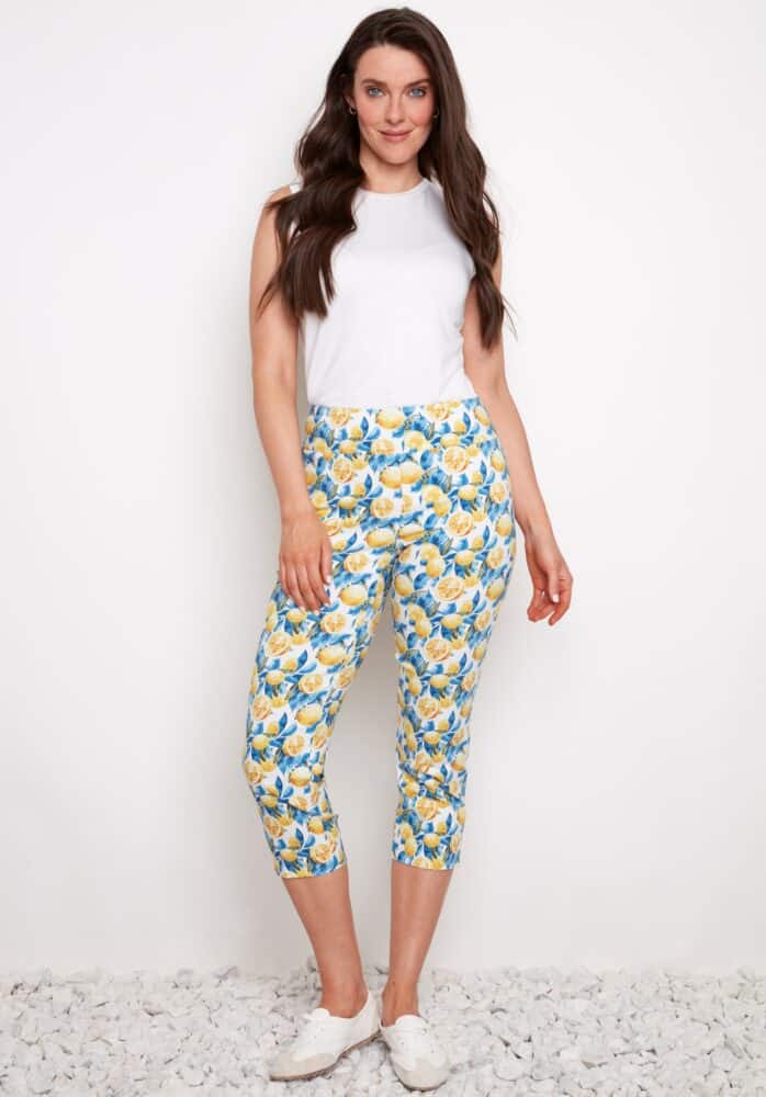 LEMON BLOSSOM TECHNO VENTED CAPRI PANT