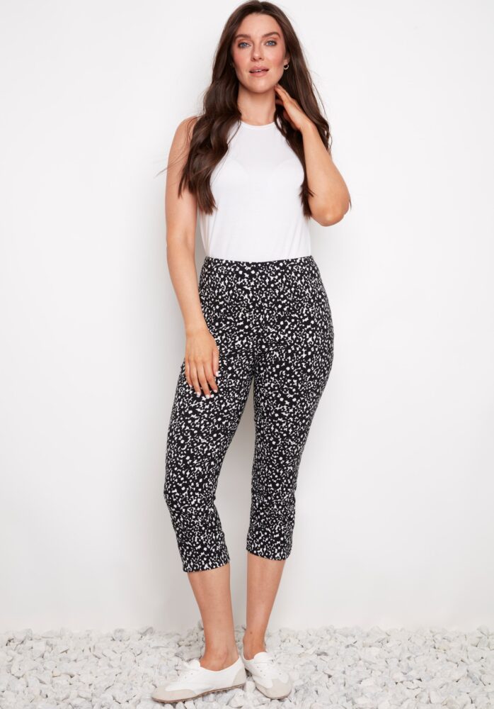 BLOOM TECHNO PETAL-SLIT CAPRI PANT